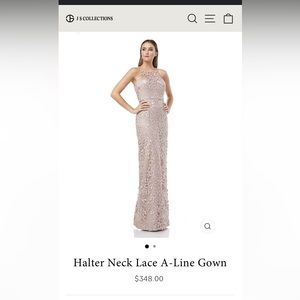 JS Collection Halter Neck A-line Gown